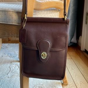 Genuine Vintage Coach Mahogany Crossbody Bag